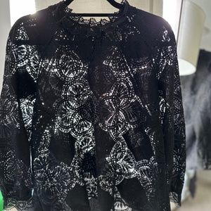Sézane Black Bianca Blouse